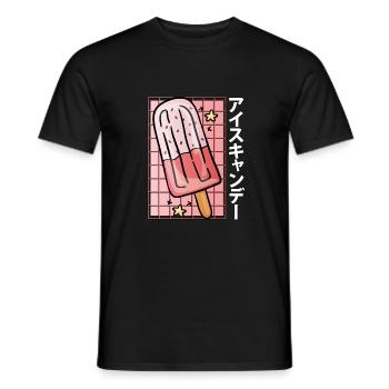 Nettes Kawaii Kühles Eis - Männer T-Shirt - Schwarz - Vorne - AI Model Male 178 light (178cm)