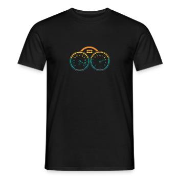 Motorcycle Speedometer - Men's T-Shirt - black - Front - AI Model Male 178 light (178cm)