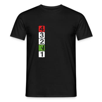 Motorcycle gear shift - Men's T-Shirt - black - Front - AI Model Male 178 light (178cm)