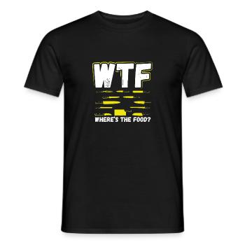 Wo Ist Das Essen - Männer T-Shirt - Schwarz - Vorne - AI Model Male 178 light (178cm)