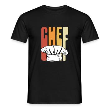 Chef's hat Retro - Men's T-Shirt - black - Front - AI Model Male 178 light (178cm)