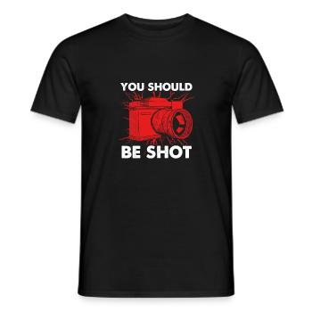 Digitalkamera Sollten Sie schießen - Männer T-Shirt - Schwarz - Vorne - AI Model Male 178 light (178cm)