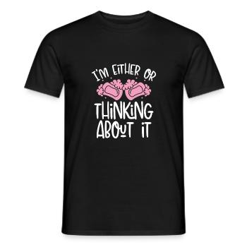 Ich Denke Entweder Oder - Männer T-Shirt - Schwarz - Vorne - AI Model Male 178 light (178cm)