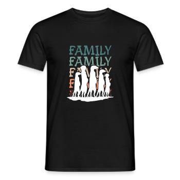 Famille des suricates - T-shirt homme - noir - Devant - AI Model Male 178 light (178cm)