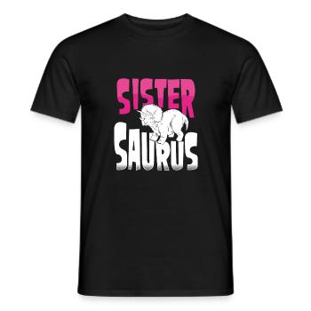 Schwester Triceratops - Männer T-Shirt - Schwarz - Vorne - AI Model Male 178 light (178cm)
