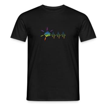 Summer Solar Frequency in Colorful - Men's T-Shirt - black - Front - AI Model Male 178 light (178cm)