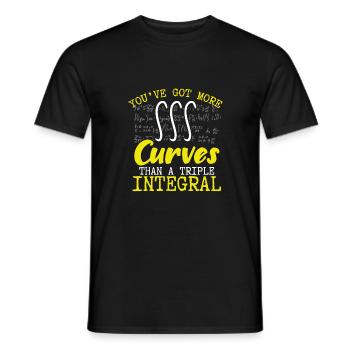 Courbes en tant que triple intégrale - T-shirt homme - noir - Devant - AI Model Male 178 light (178cm)