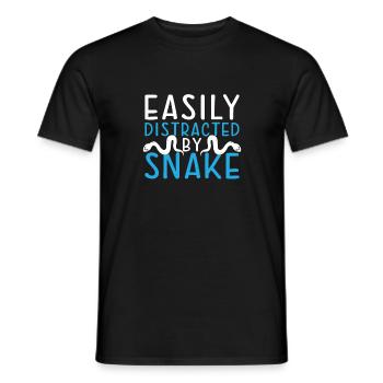 Facilement distrait par le serpent - T-shirt homme - noir - Devant - AI Model Male 178 light (178cm)