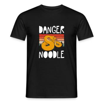 Danger des nouilles serpent - T-shirt homme - noir - Devant - AI Model Male 178 light (178cm)