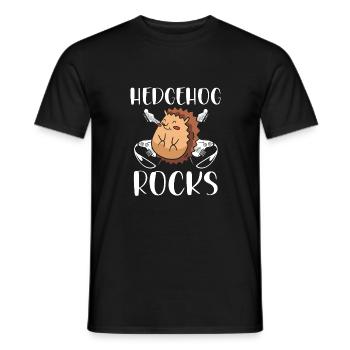 Roches de hérisson doux - T-shirt homme - noir - Devant - AI Model Male 178 light (178cm)