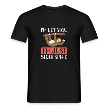 I'm just sloth speed - Men's T-Shirt - black - Front - AI Model Male 178 light (178cm)