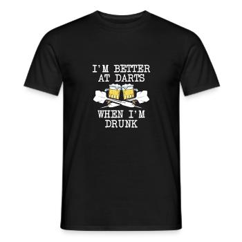 Je suis meilleur aux fléchettes avec de la bière - T-shirt homme - noir - Devant - AI Model Male 178 light (178cm)