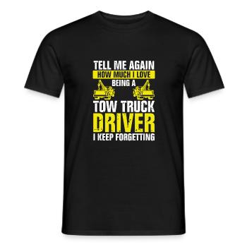 Wie Sehr Ich Abschleppwagenfahrer Liebe - Männer T-Shirt - Schwarz - Vorne - AI Model Male 178 light (178cm)