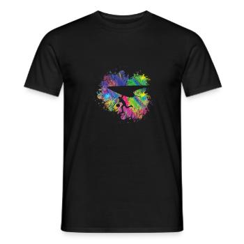 Summer paraglider Colorful - Men's T-Shirt - black - Front - AI Model Male 178 light (178cm)