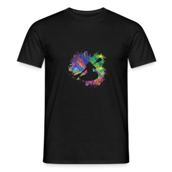 Canoeing in summer - Men's T-Shirt - black - Front - AI Model Male 178 light (178cm)