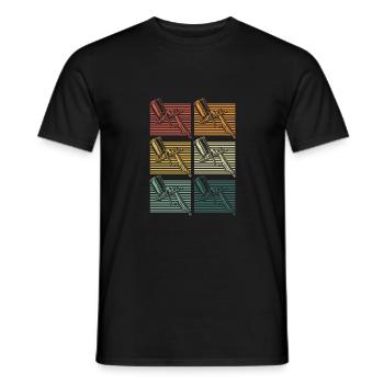 Car Painter Retro Vintage - Men's T-Shirt - black - Front - AI Model Male 178 light (178cm)