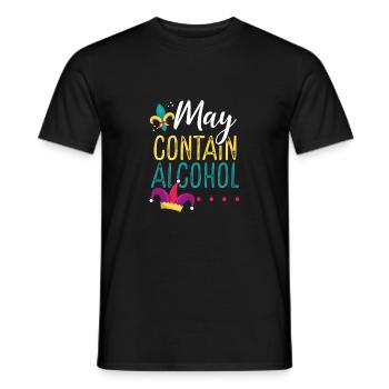 Kann Alkohol Enthalten - Männer T-Shirt - Schwarz - Vorne - AI Model Male 178 light (178cm)