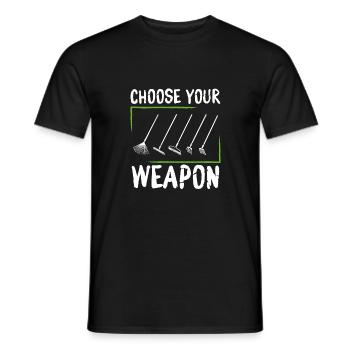 Choisissez votre arme - T-shirt homme - noir - Devant - AI Model Male 178 light (178cm)