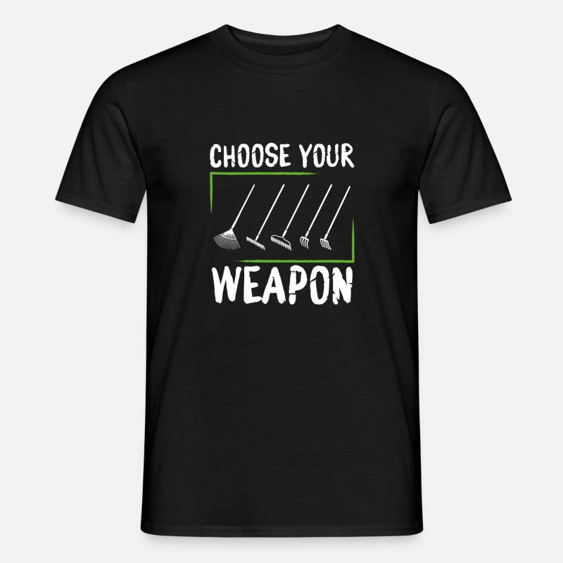 Wähle Deine Waffe - Männer T-Shirt - Schwarz