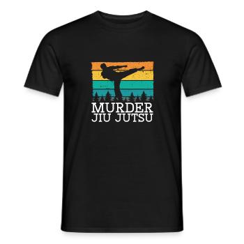 Meurtrier Jiu Jutsu Arts Martiaux - T-shirt homme - noir - Devant - AI Model Male 178 light (178cm)