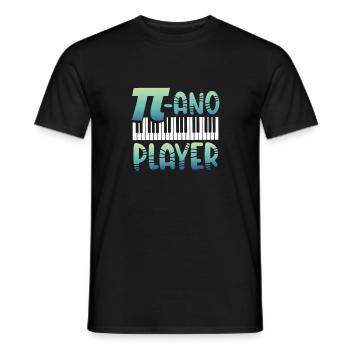 Mathe pianist - Männer T-Shirt - Schwarz - Vorne - AI Model Male 178 light (178cm)