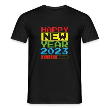 Nouvel An 2023 - T-shirt homme - noir - Devant - AI Model Male 178 light (178cm)