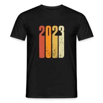 Rétro de l’année 2023 - T-shirt homme - noir - Devant - AI Model Male 178 light (178cm)