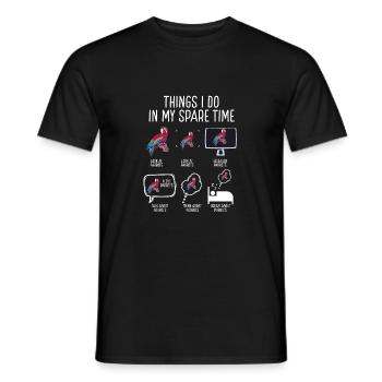 Things I Do In My Free Time - Men's T-Shirt - black - Front - AI Model Male 178 light (178cm)