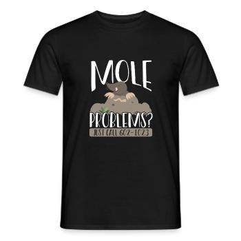 Problèmes de taupe Il suffit d’appeler - T-shirt homme - noir - Devant - AI Model Male 178 light (178cm)