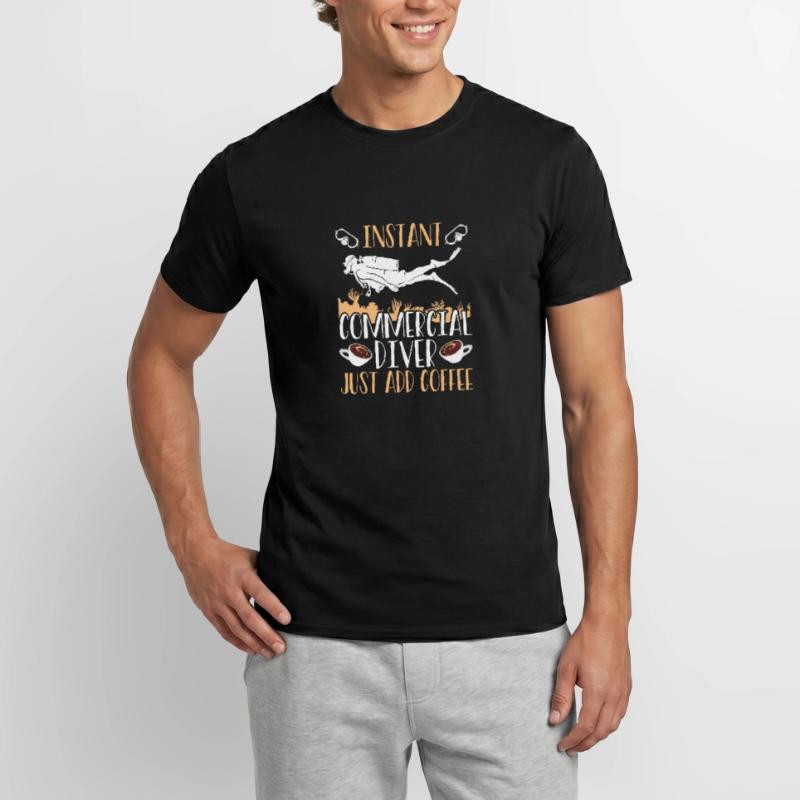Diver ajoute simplement du café T-shirt homme
