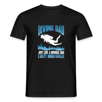 Diving father - Men's T-Shirt - black - Front - AI Model Male 178 light (178cm)