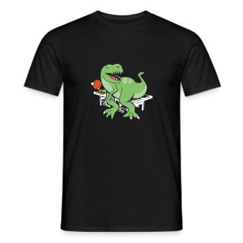 Table tennis dinosaurs - Men's T-Shirt - black - Front - AI Model Male 178 light (178cm)