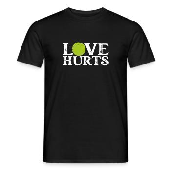 Tennisspielerliebe Tut Weh - Männer T-Shirt - Schwarz - Vorne - AI Model Male 178 light (178cm)