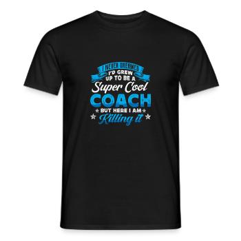 Super cool archer trainer - Men's T-Shirt - black - Front - AI Model Male 178 light (178cm)