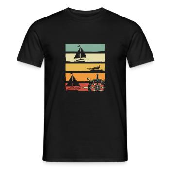 Sailor Sunset Rétro - T-shirt homme - noir - Devant - AI Model Male 178 light (178cm)