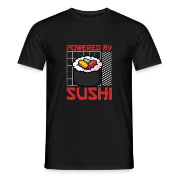 Propulsé par des sushis - T-shirt homme - noir - Devant - AI Model Male 178 light (178cm)