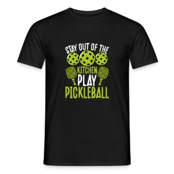 Stay out of the kitchen and - Men's T-Shirt - black - Front - AI Model Male 178 light (178cm)