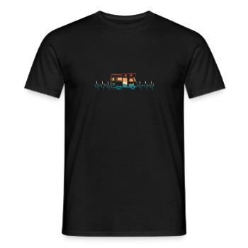 Camper Frequenz - Männer T-Shirt - Schwarz - Vorne - AI Model Male 178 light (178cm)