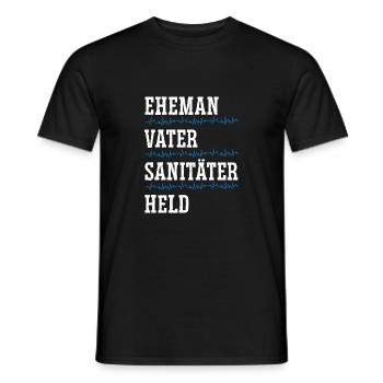 Ehemann Vater Sanitäter Held - Männer T-Shirt - Schwarz - Vorne - AI Model Male 178 light (178cm)