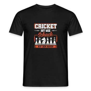 Cricket Ist Wie Schach Auf Dem Rasen - Männer T-Shirt - Schwarz - Vorne - AI Model Male 178 light (178cm)