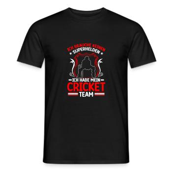 Ich Brauche Keinen Superhelden, Ich Habe - Männer T-Shirt - Schwarz - Vorne - AI Model Male 178 light (178cm)