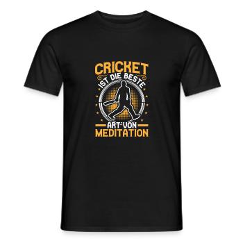 Cricket Ist Die Beste Kunst Der - Männer T-Shirt - Schwarz - Vorne - AI Model Male 178 light (178cm)