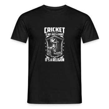 Cricket Ist Eine Religion - Männer T-Shirt - Schwarz - Vorne - AI Model Male 178 light (178cm)
