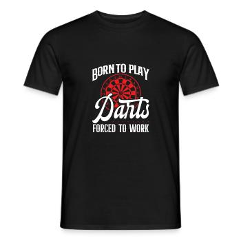 Né pour jouer aux fléchettes - T-shirt homme - noir - Devant - AI Model Male 178 light (178cm)