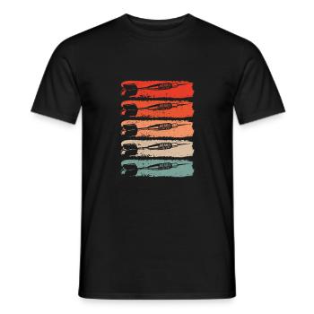 Cinq fléchettes en rétro vintage - T-shirt homme - noir - Devant - AI Model Male 178 light (178cm)