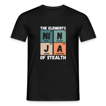 Les éléments du camouflage - T-shirt homme - noir - Devant - AI Model Male 178 light (178cm)