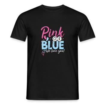 Pink or blue, we love you - Men's T-Shirt - black - Front - AI Model Male 178 light (178cm)