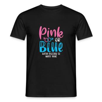 Pink Oder Blau Waren Aufgeregt, Um Dich - Männer T-Shirt - Schwarz - Vorne - AI Model Male 178 light (178cm)
