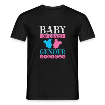 Baby On Board Gender Unknown - Men's T-Shirt - black - Front - AI Model Male 178 light (178cm)