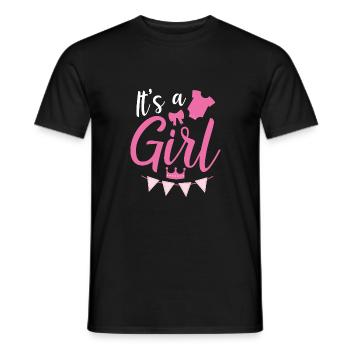C’est une fille - T-shirt homme - noir - Devant - AI Model Male 178 light (178cm)